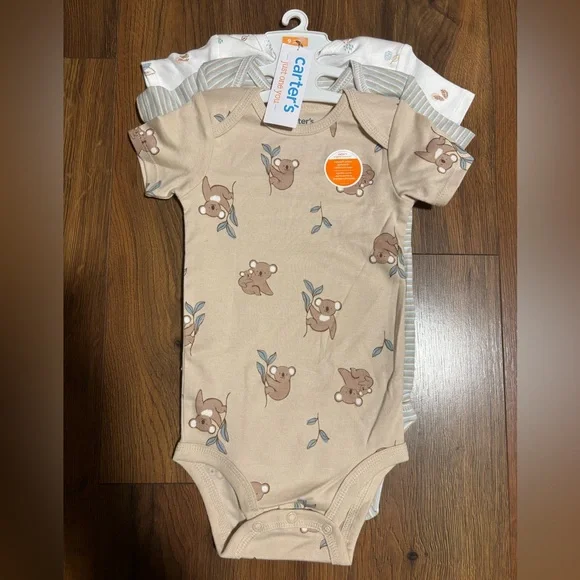 Carter’s Just One You Baby 3pk Short Sleeve Bodysuit Onesies - 9M - Picture 2 of 3